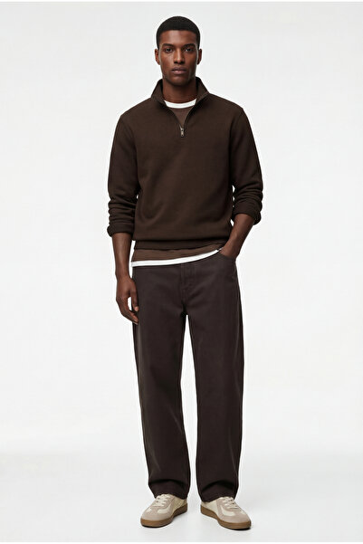 Koton Μακρυμάνικο μπλουζάκι με μισό φερμουάρ