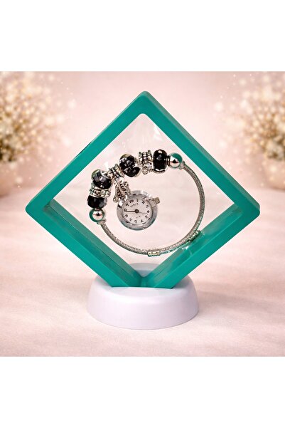 velve Ceas elegant Silver VSH cu pandativ, margele tip Murano si bratara regl...