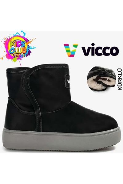 Vicco Pak Phylon Kauçuk Taban Kar Botu Ortopedik Çocuk Bot SİYAH