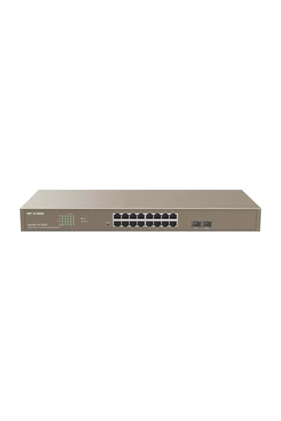 IP-COM Switch cu 16 porturi Gigabit PoE, 2 porturi Gigabit SFP, Management în...
