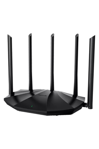 Tenda Wi-Fi 6 Router, DualBand 2.4Ghz/5GHz, 300+1201Mbps, 5x6dBi, 4 Gigabit p...