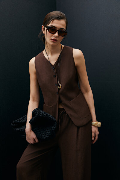 Lufian Ruma Women's Vest Brown