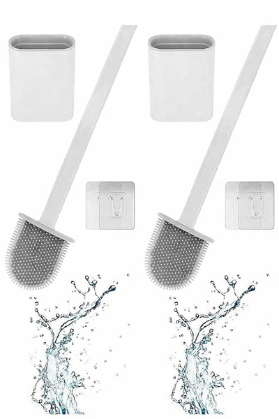 ARVALE 2 Λευκές βούρτσες τουαλέτας από σιλικόνη |   Εύκαμπτη πρακτική βούρτσα...