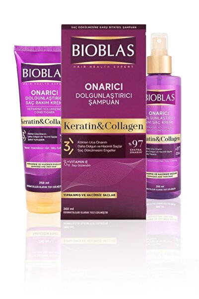 Bioblas Collagen&keratin Complex B19 3'lü Saç Bakım Seti