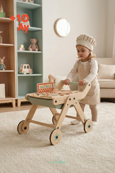 MAMATOYZ Trio Yürüteç Aktivite Masası Ahşap chef | Mangal Versiyon