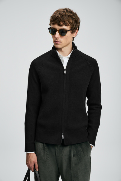 Lufian Amber Men's Cardigan Black