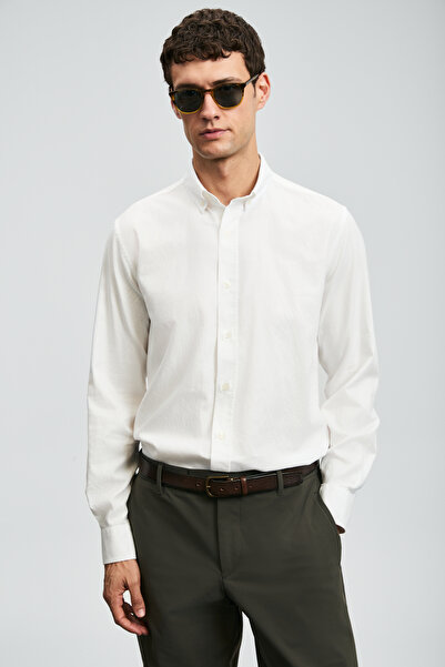 Lufian Daniel Men's Basic Shirt Regular Fit White