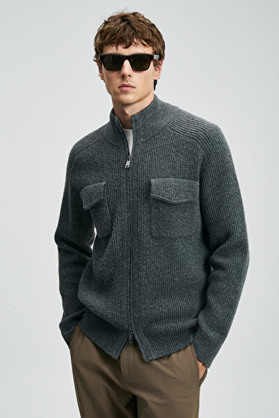 Lufian Ronald Men's Cardigan Anthracite