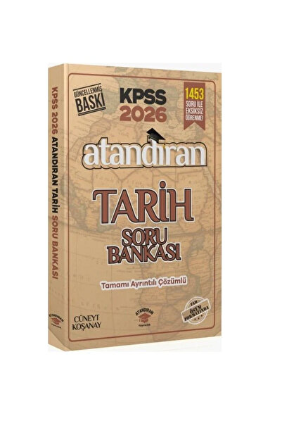 Genel Markalar Atandıran 2026 KPSS Tarih Soru Bankası Çözümlü - Cüneyt Koşana...