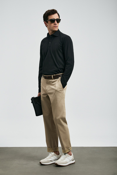 Lufian Rumi Smart Men's Chino Pants Slim Fit Beige