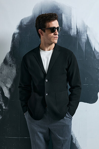 Lufian Andre Men's Cardigan Black