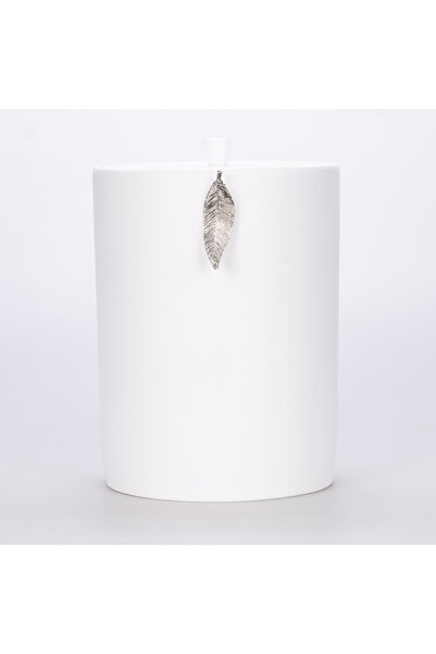 Selim Leaf Çöp Kovası Beyaz Gümüş