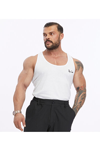 Big Sam Tricou de antrenament din bumbac alb 2062