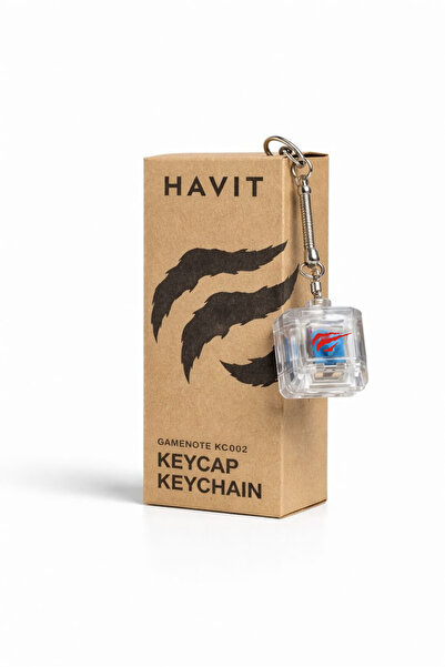 Havit سلسلة مفاتيح Gamenote Mechanical Blue Switch KC002 - سلسلة مفاتيح شفافة...