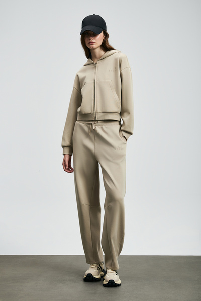 Lufian Pantaloni de sport pentru femei Ada din material subțire bej