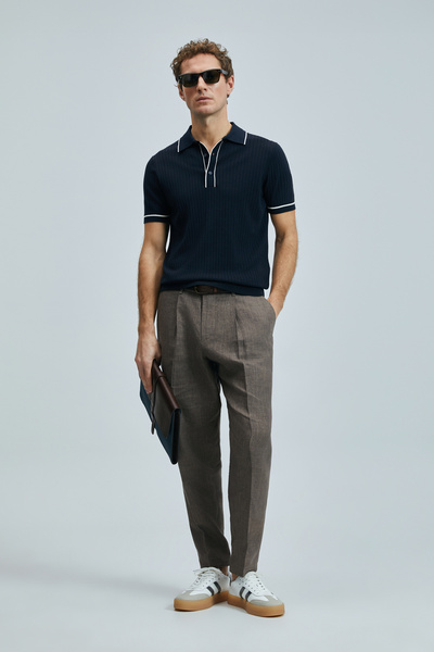 Lufian سترة دانتي القطنية للرجال باللون الأزرق الداكن الداكن