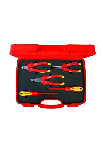 İzeltaş Elektrikç Bakım Seti 5 Parça Çantalı 100v Pense Tornavida