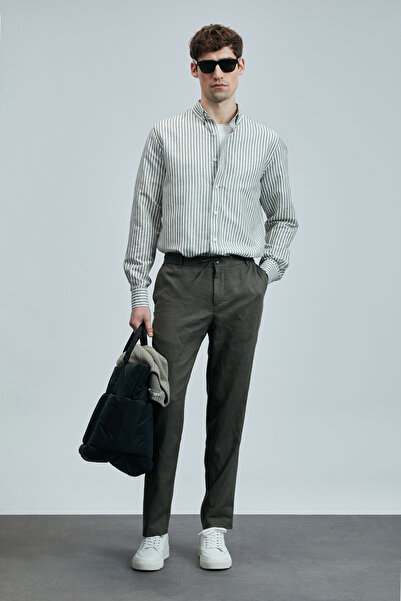 Lufian Karl Smart Erkek Chino Pantolon Slim Fit Yeşil