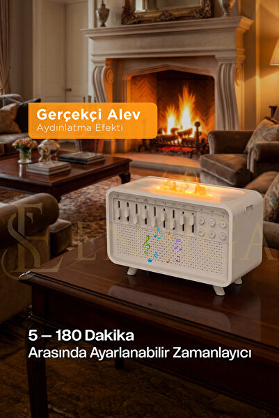 EN SİGA Nemlendirici Ses Kutusu Ve Gece Lambası 8 Ortam Sesi Uyku Kolaylaştır...