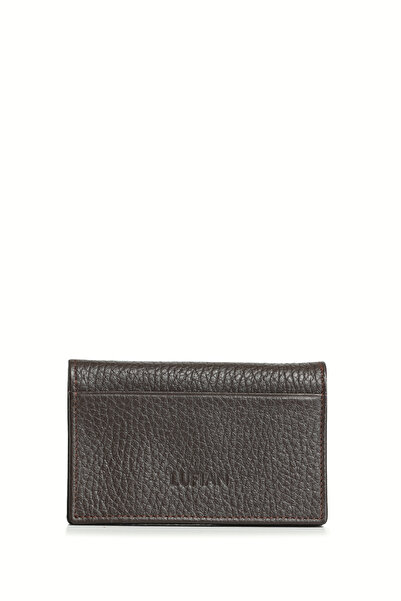 Lufian Cate Men's Leather Card Holder Brown