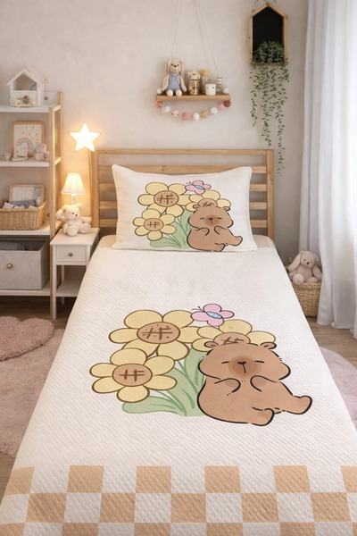 Evmila Capybara Patterned Single Pike 160X220 cm