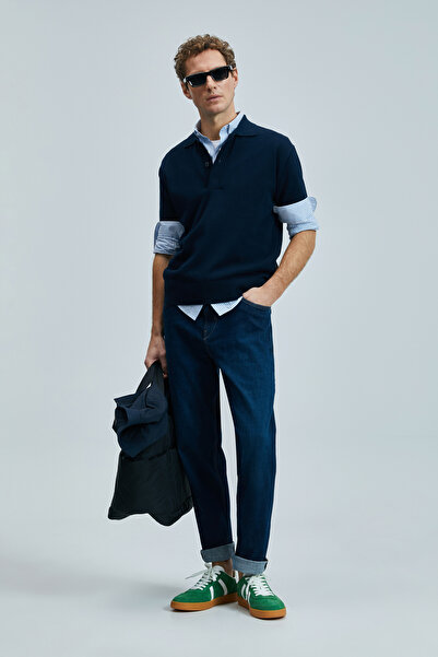 Lufian Moreno Smart Jean Men's Trousers Straight Fit Blue