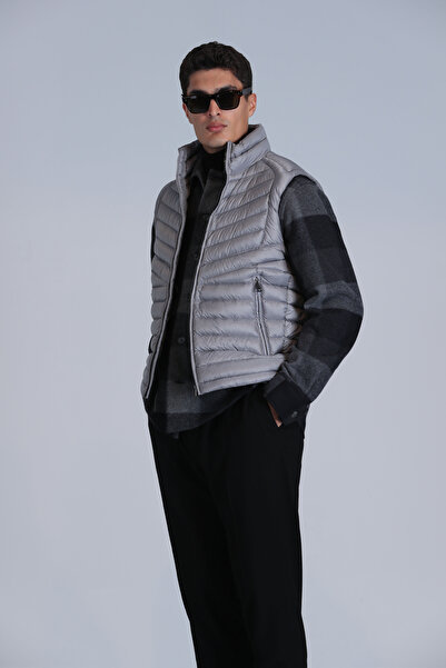 Lufian Axel Goose Down - Vestă gri pentru bărbați