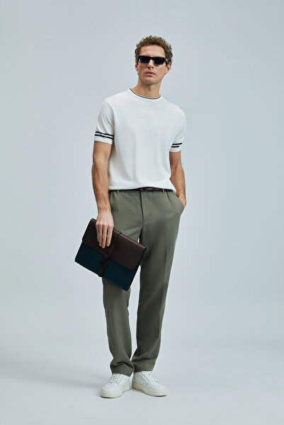 Lufian سترة روبرت الرجالية المصنوعة من الحرير باللون الأبيض الفاتح