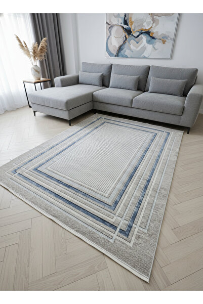 ALLGELSİN Yıkanabilir Kaymaz Taban Salon ve Oturma odası Halısı 4m² Dört Metr...