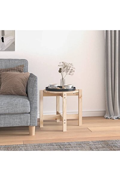 Concept Τραπεζάκι σαλονιού, Ø 52,5x45 εκ., μασίφ ξύλο πεύκου