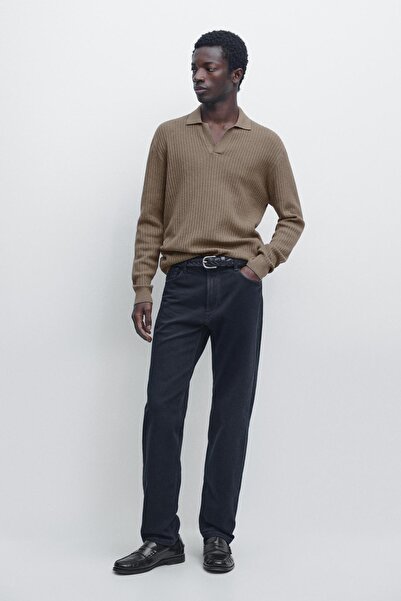 Massimo Dutti Denim görünümlü slim fit hafif pantolon