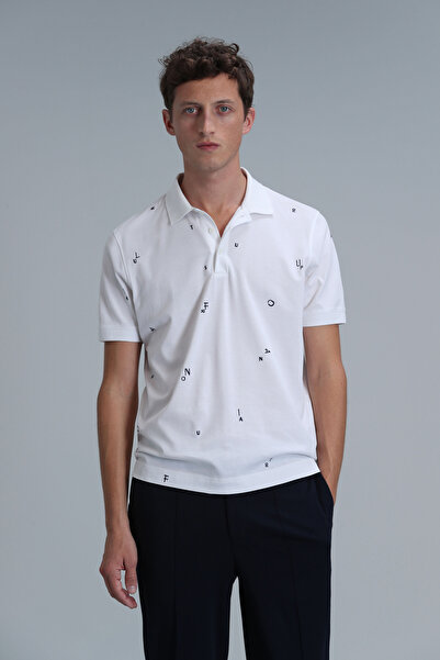 Lufian Pascal Smart Men's Polo T-Shirt White
