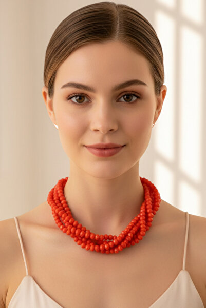 PETEK AKSESUAR ÇOKLU KRİSTAL KOLYE