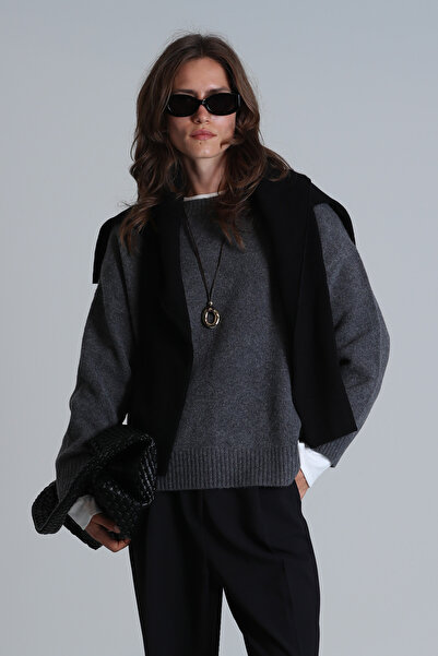Lufian Anthracite Colored Arda Women's Sweater