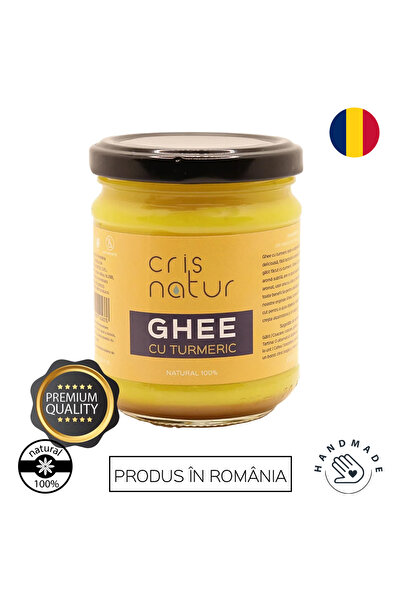 Cris Natur Unt clarificat Ghee cu turmeric 100%, 200 ml realizat manual