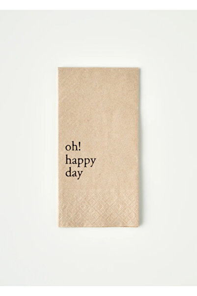 Bella Maison Oh Happy Day 100'lü Kağıt Peçete Kahverengi (33x33 cm)