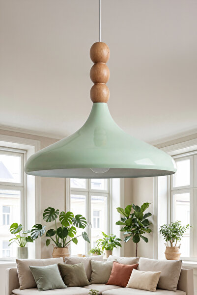 Marrien Nova Bohem Ahşap 3 Boncuklu Mint Yeşili Metal Sarkıt (35 cm) | Yemek ...