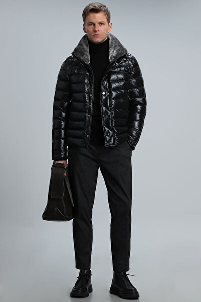 Lufian بنطال تشينو الرجالي من Dora Smart ذو قصة ضيقة أنثراسايت