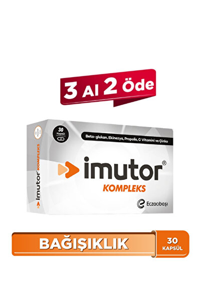 Imutor Kompleks 30 Kapsül – Bağışıklık – Beta Glukan, Ekinezya, Propolis, C V...