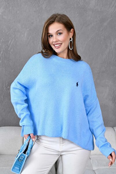 Park Karon Tricotaj pentru femei guler rotund supradimensionat Pulover 227045Sw