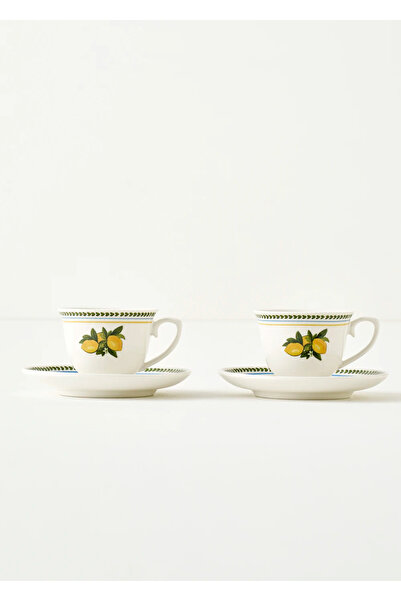 Bella Maison Set de 2 cești de cafea din porțelan Lemoncello (90 cc)