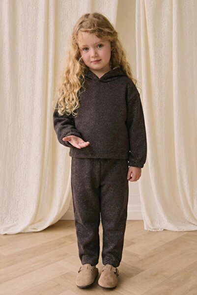 Cigit Σετ με κουκούλα Silvery επένδυση fleece Short Relaxed Cut για ηλικίες 3...