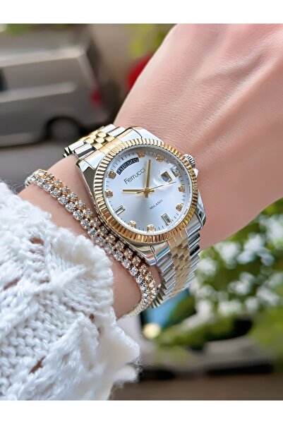 Ferrucci MİLANO ÇELİK KORDON 3 ATM SU GEÇİRMEZ KARE KASA KADIN KOL SAATİ+BİLE...