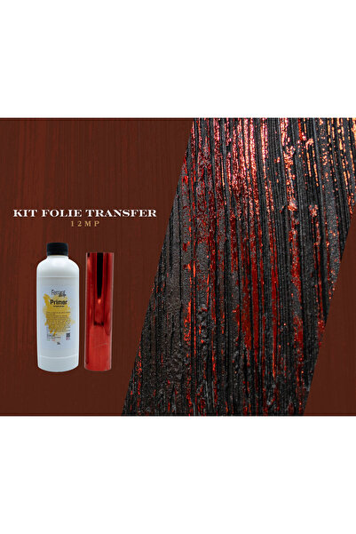 Ferrara Design Folie de transfer roșie, laminat 12 metri pătrați + 1 litru de...