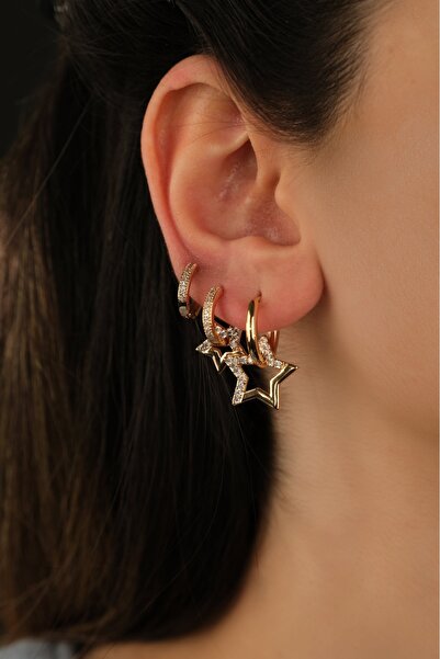 Jack Ferrero Çelik Renk Atmaz Garantli Faturalı Küpe