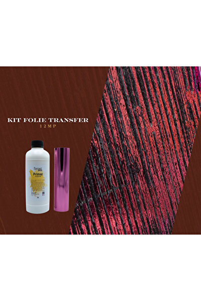 Ferrara Design Folie de transfer trandafirie, 12 mp lamina + 1 litru lipici s...