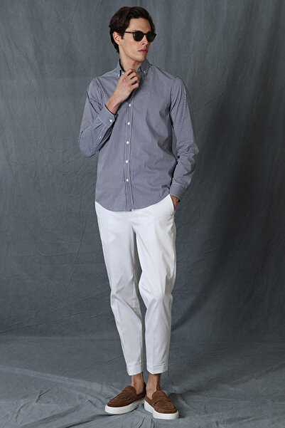 Lufian Aden Smart Erkek Chino Pantolon Slim Fit Beyaz