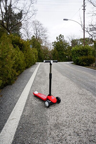 POZART Pro Katlanabilir 3+ Yaş Çocuk Scooter Led Işıklı Tekerler Hızlı Katlan...