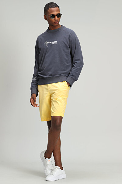 Lufian Pantaloni scurți chino pentru bărbați Zegler Sports Slim Fit galben