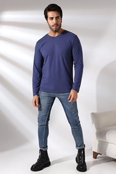 RUN RUN Tricou compact din bumbac pieptănat, lycra, cu croială normală, cu mâ...